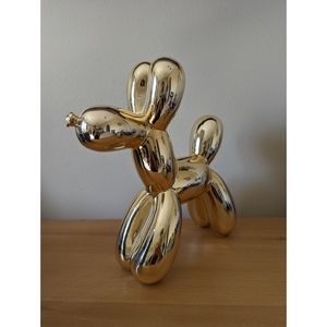 Interior Illusions Plus Gold Balloon Dog Bank 12" Tall